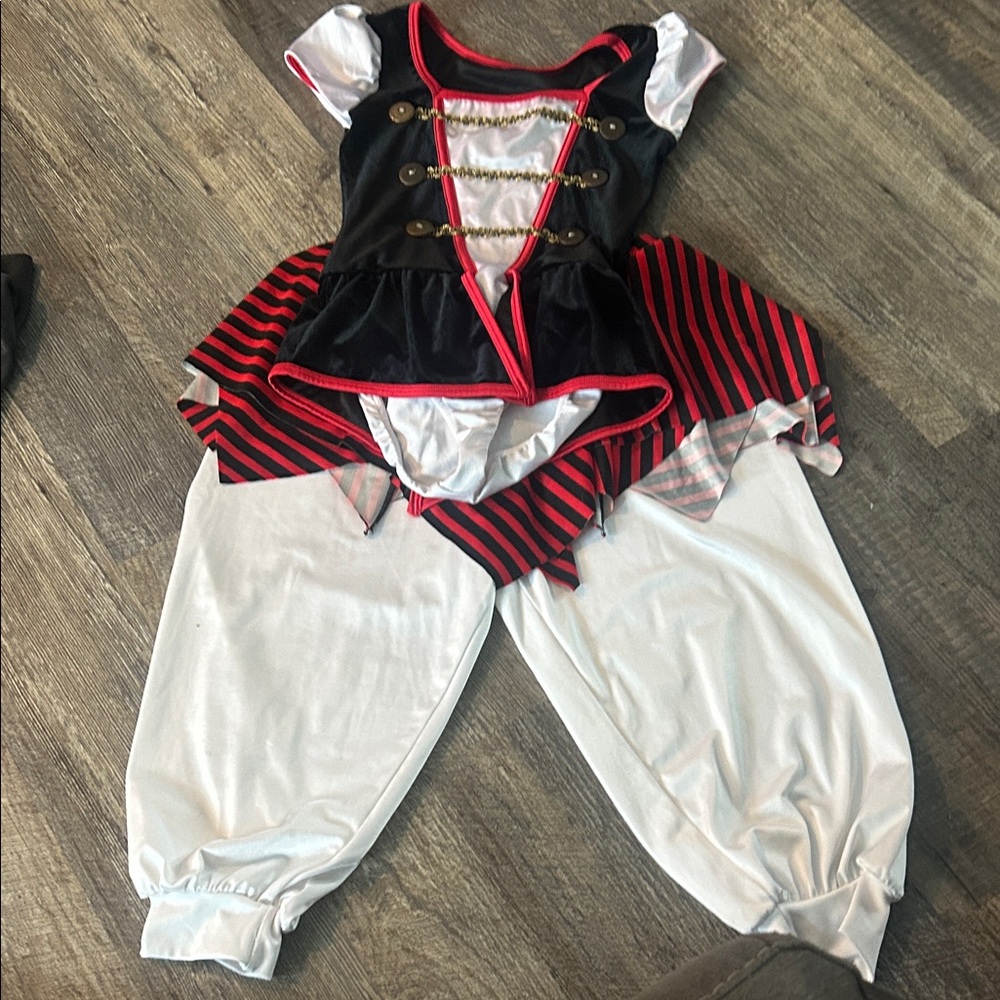 Black and Red Halloween Renaissance Costume with Velvet Bodice